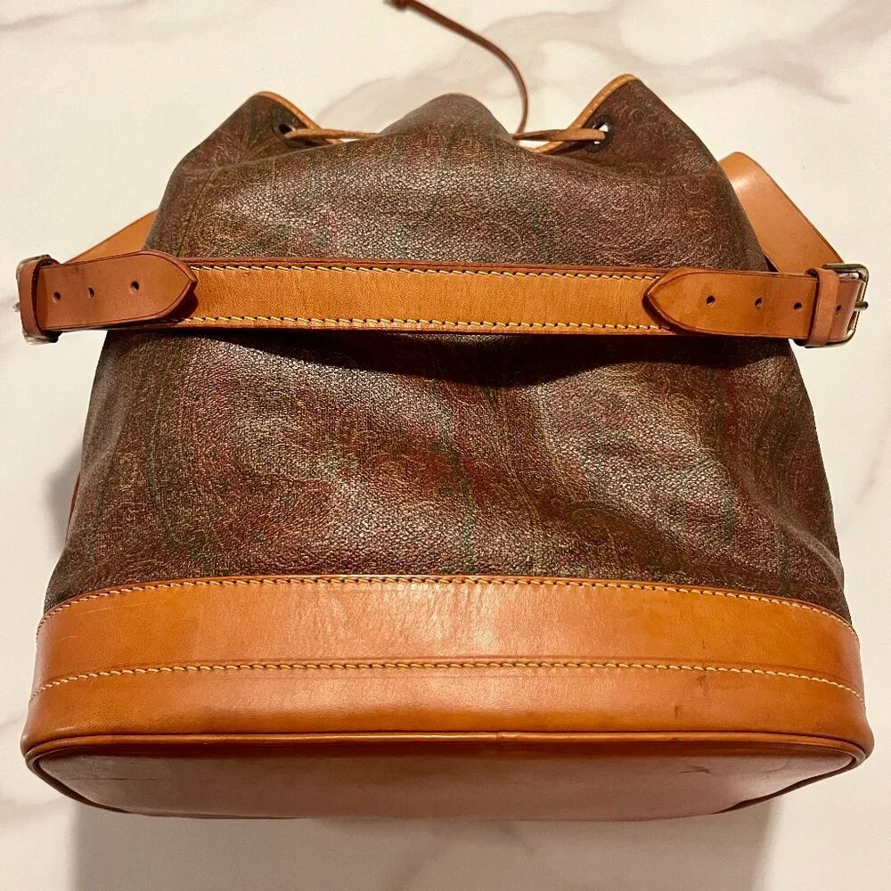 Etro Paisley Drawstring Bucket Bag + Key Case - Picture 10 of 15